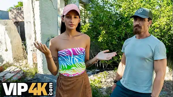 Hunt4K Hot Russian Brunette Unleashed Herself And Fucked In Public Ruins In Front Of Her Bf