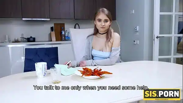 Sis Porn Girl Was Asking Bf To Help With Homework But In Fact He Just Humped Her