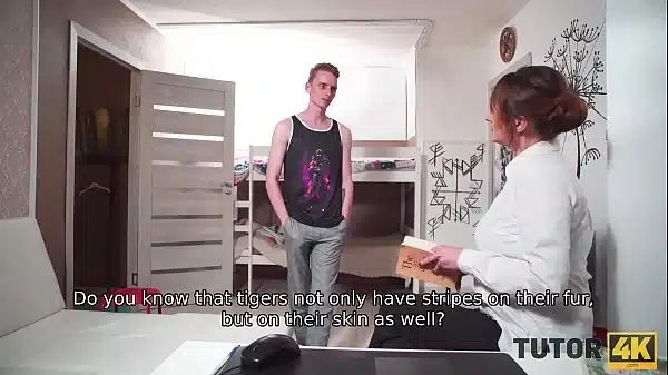 Tutor4K Pussy Wants To Be Fondled So Tutor Spreads Legs In Front Of Student