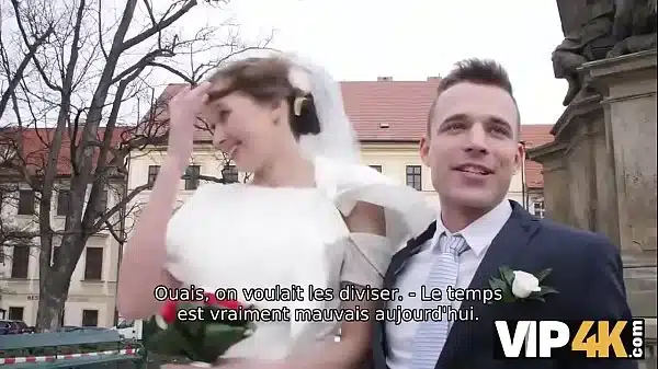 Vip4K Beaute En Robe De Mariee Suce Une Bite Detrangers Et Se Fait Baiser