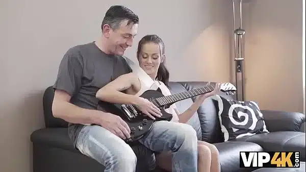 Vip4K Mature Man Penetrates Teen Pussy With Finger And His Dick
