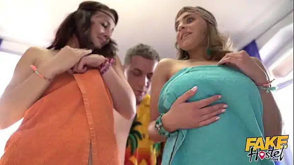 Fake Hostel Festival Girls Really Need A Shower But Their Guy Wants Stinky Sex First