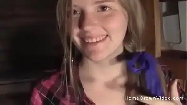 Hairy Amateur Cutie Masturbating Before Sucking A Hard Dick