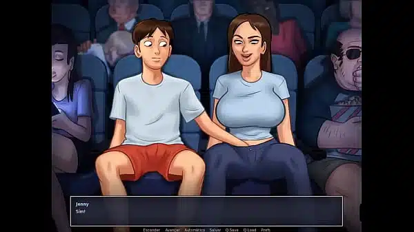 Jogo Porno 2D Summertime Saga Ep 37 Tem Um Nerdao Espiando A Jenny De Biquini