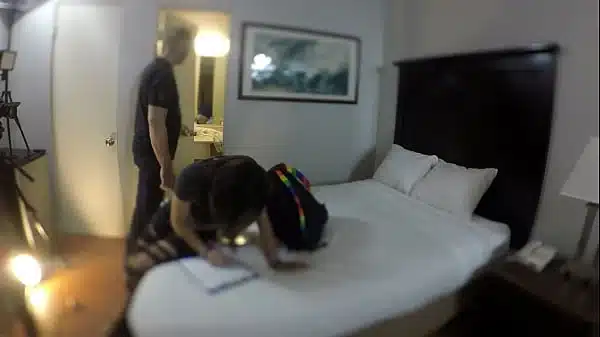 Tinny Black Girl Gets White Cream Pie