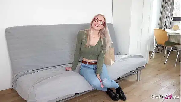 German Scout Skinny German Teen With Big Boobs Seduce To Sex At Model Job