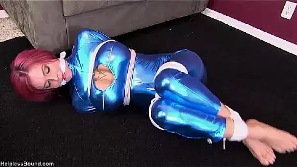 Sexy Bound Superheroines In Shiny
