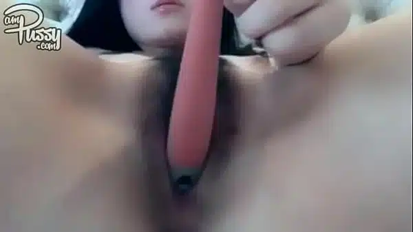 Asian Teen Masturbates With A Cucumber