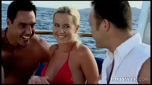 Cindy Dollar Anal Fucked On A Boat By Two Guys Who Give Her A Facial