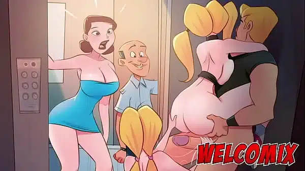 Crash In The Elevator Porn Cartoons