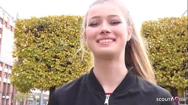 German Scout Petite Teen With Pigtail Talk To Casting Sex At Public Place