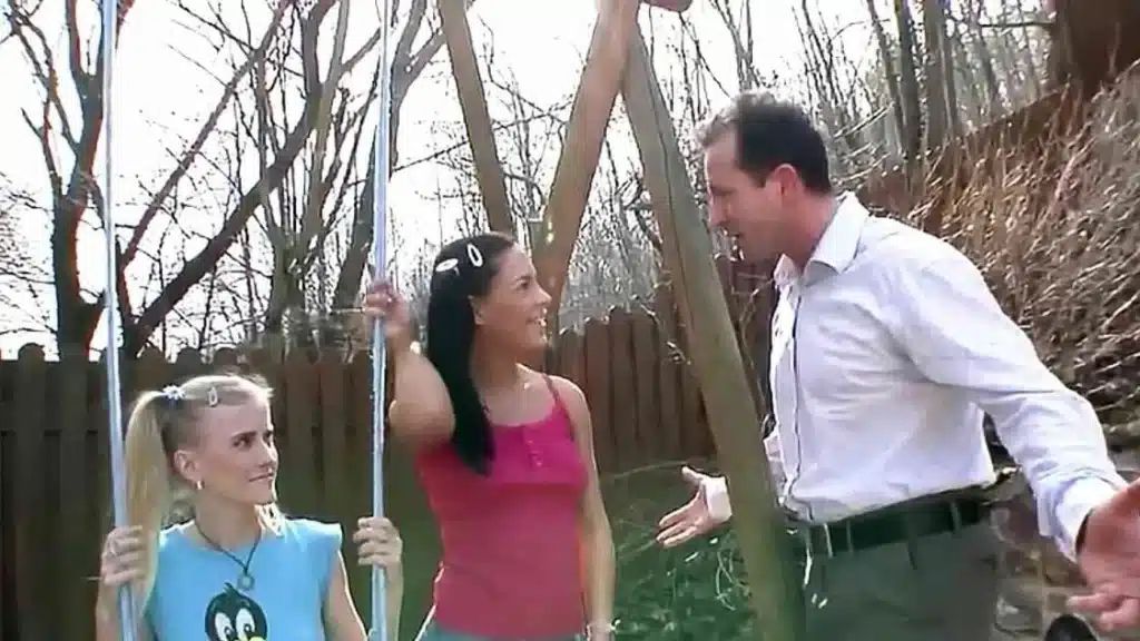 Two Petite Teens Pickup For First Anal Fuck By Old Guy In Ffm Threesome