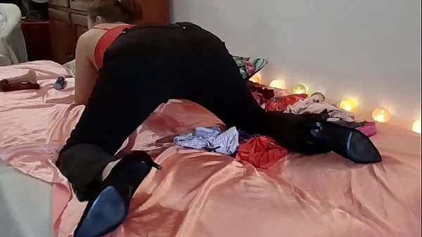 2430Ss2 01 French Amateur Who Wears Satin Outfit With Stockings And High Heels Fucks Licks Asshole Sucks Dicks