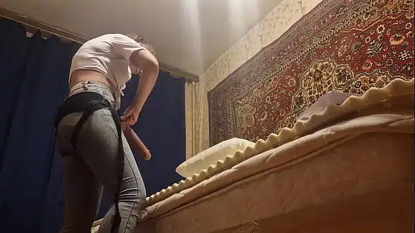 Girl Pegging Man Dog Mask In The Ass Homemade Amateur