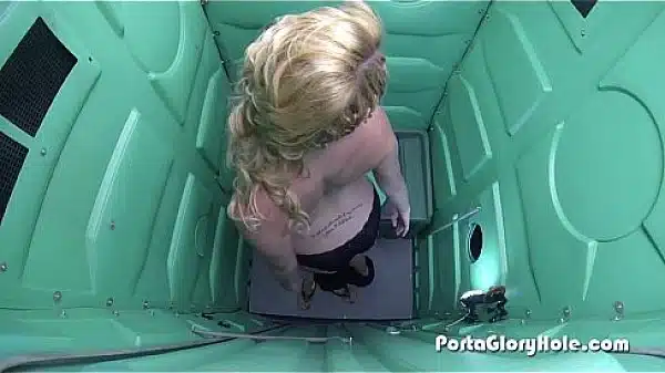Hot Blonde Milf Sucks Cock In Glory Hole