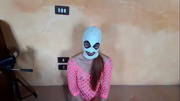 Laura On Hee Step Sister In Sexy Lingerie High Heels And Mask Has To Suck A Massive Cock On Her Knees