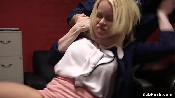 Lead Editor Mr Pete Got Fired And Then Captured His Big Tits Blonde Boss Nikki Delano And In Bondage Anal Fucked Her In Different Devices