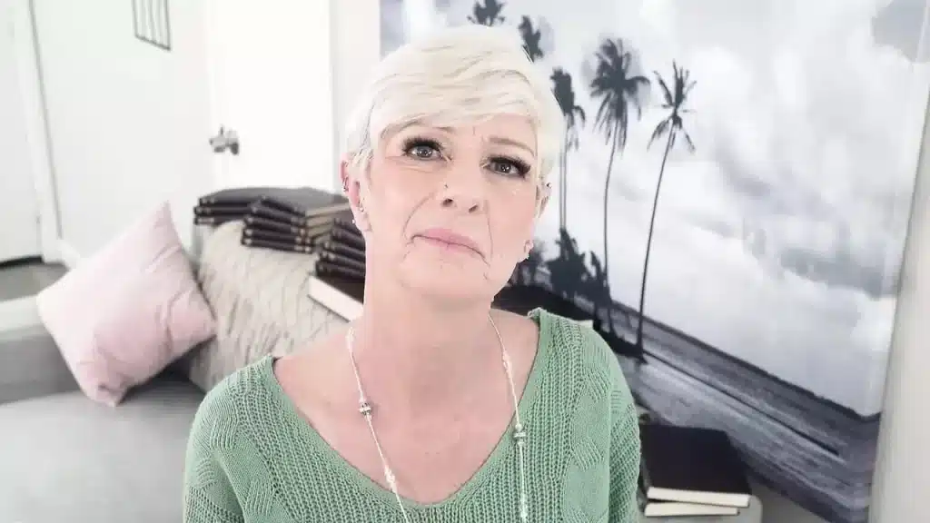 Step Grandson Accidentally Catches His Step Nana Masturbating Wildly With A Huge Sex Toy Pervnana 1