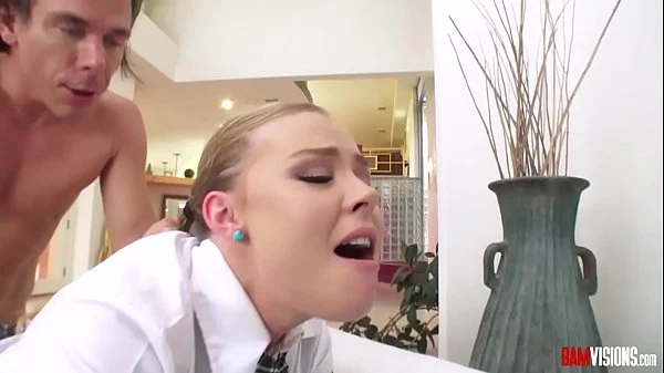 Watch Hot Teen Blonde Nicole Clitman Suck A Huge Cock Giving Perfect Blowjob She Then Takes The Big Cock In Her Pussy And A Vibrator In Her Ass For Some Hot Double Penetration