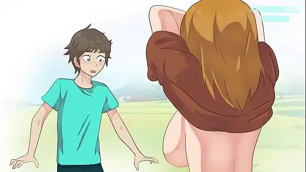 Peasant Shows Boobs To Steve Hentai Cartoon Parody