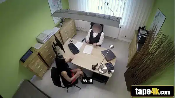 Sleazy Bank Manager Offering Loan To A Slutty Hottie In Exchange For