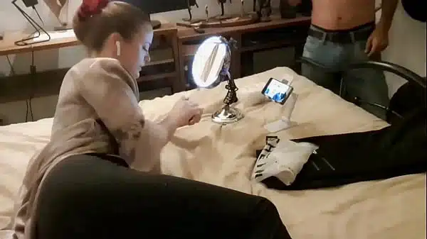 White Amateur Homemade Couple Satin Lingerie Panties Clothed Sex Heels Stockings Fishnet Blowjob Rimming Spanking 2